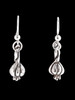 Small Garlic Clove Earrings in Silver