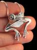 Frog - Good Luck Frog Pendant - Silver