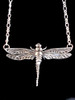 Large Dragonfly Pendant in Silver