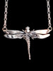 Large Dragonfly Pendant in Silver