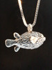 Sterling Silver Puffer Fish Charm