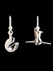 Peace Crane and Fortune Cookie Earrings - Silver