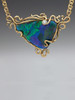 Ocean Reef - Australian Boulder Opal and diamond - 18K with 14K gold chain