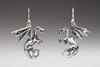 Fire Dragon Earrings - Silver Fire Dragon Earrings - Silver