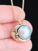 Moon Orb Pendant with South Sea Pearl - 14K gold