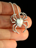 Spider Heart Pendant - Silver
