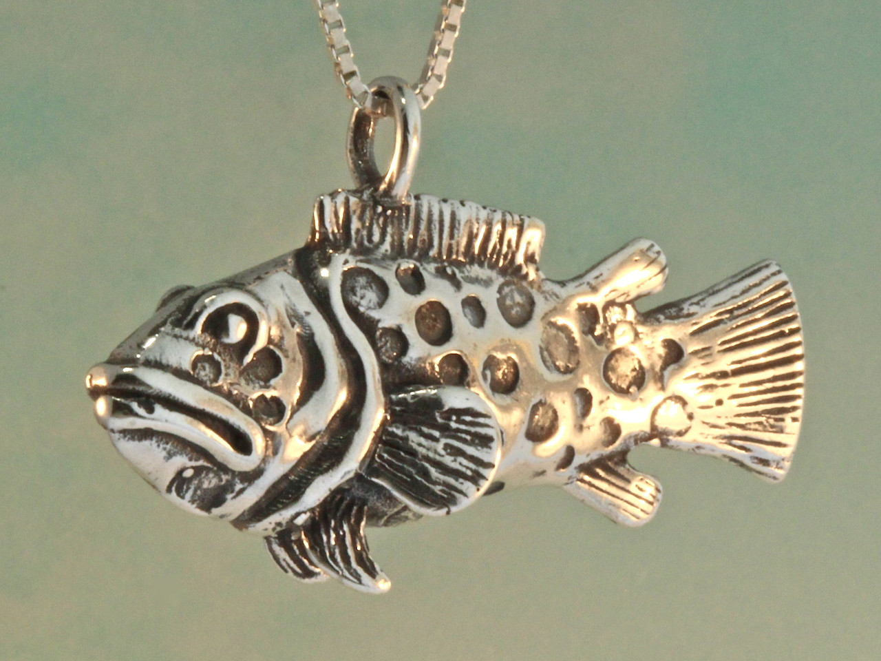 Christmas Gift Bass Fish Charm Silver Fish Charm Necklace Fishman Gift  Fishing Gift Pet Fish Gift Father's Day Birthday Gift Personalized 