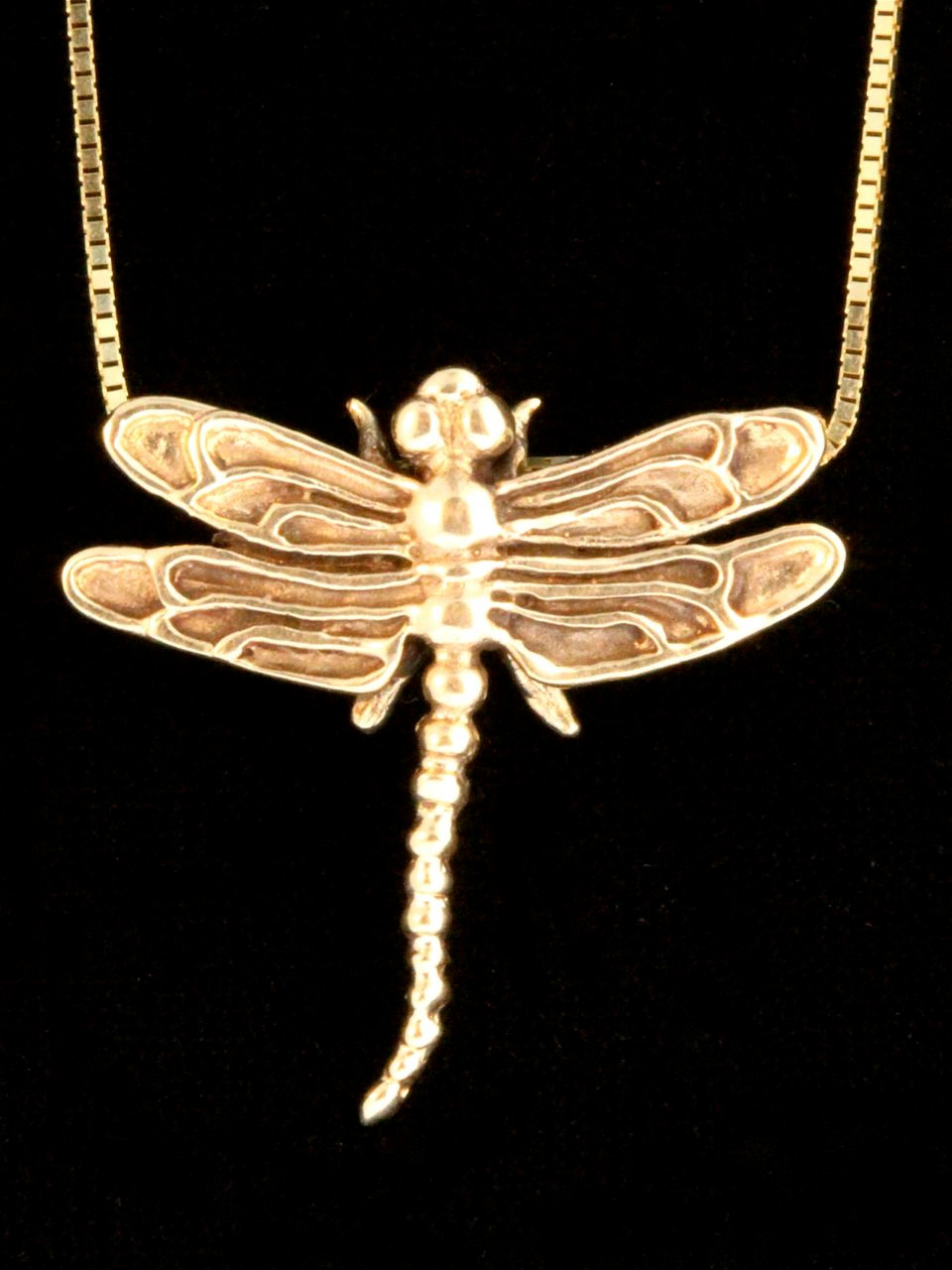 Gold Dragonfly Charm - 14k Gold - Marty 