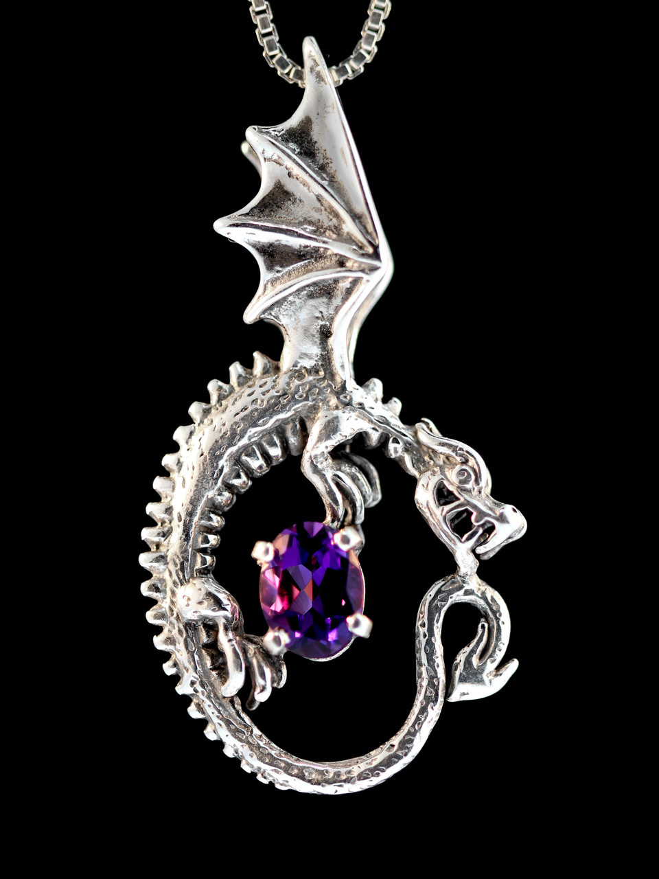 Necklace Crystal Dragon | Crystals Dragons Men | Amethyst Pendant Dragon -  Men Jewelry - Aliexpress