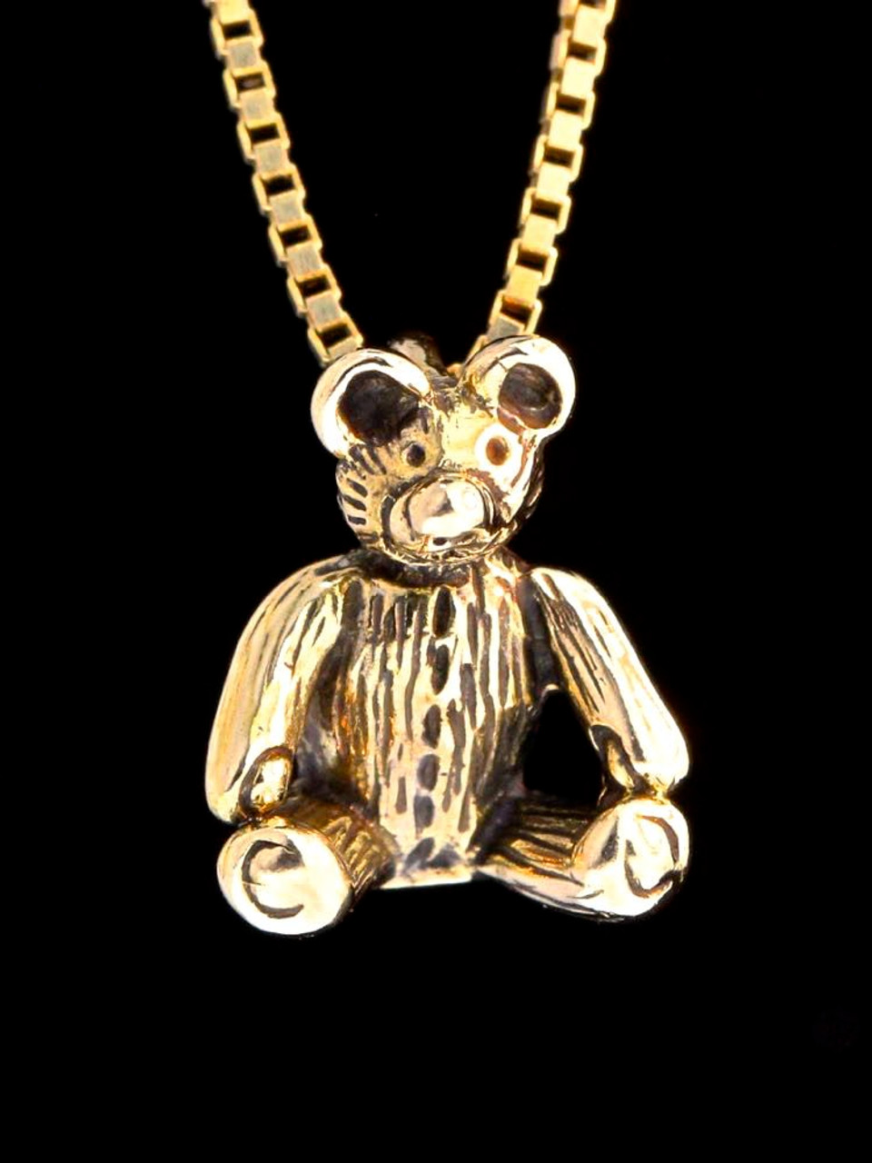 14k Yellow Gold Pave Tiny Bear Necklace – The Golden Bear