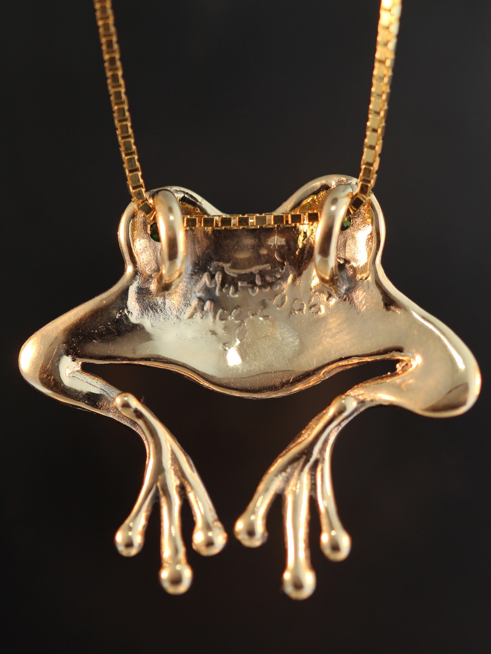 Gold Good Luck Frog Pendant 14k Gold Marty Magic Store