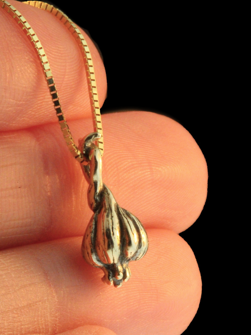 Garlic Small Garlic Clove Charm 14k Gold Marty Magic Store