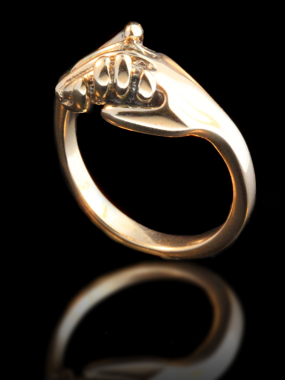 Hands Clasping Ring Jewelry