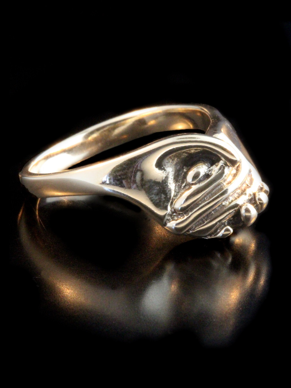 Hands Clasping Ring Jewelry