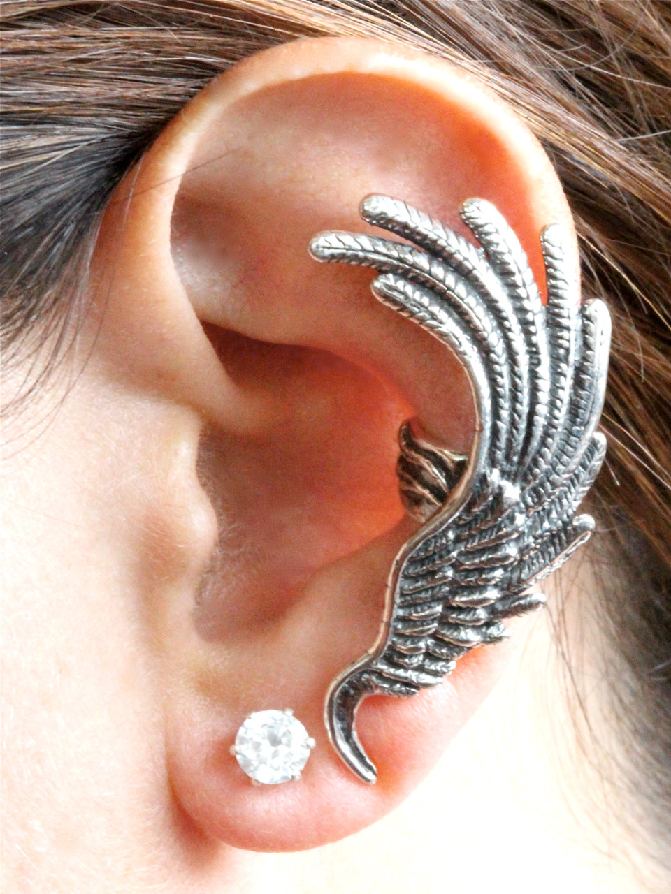 Angel Wing Ear Cuff - Silver