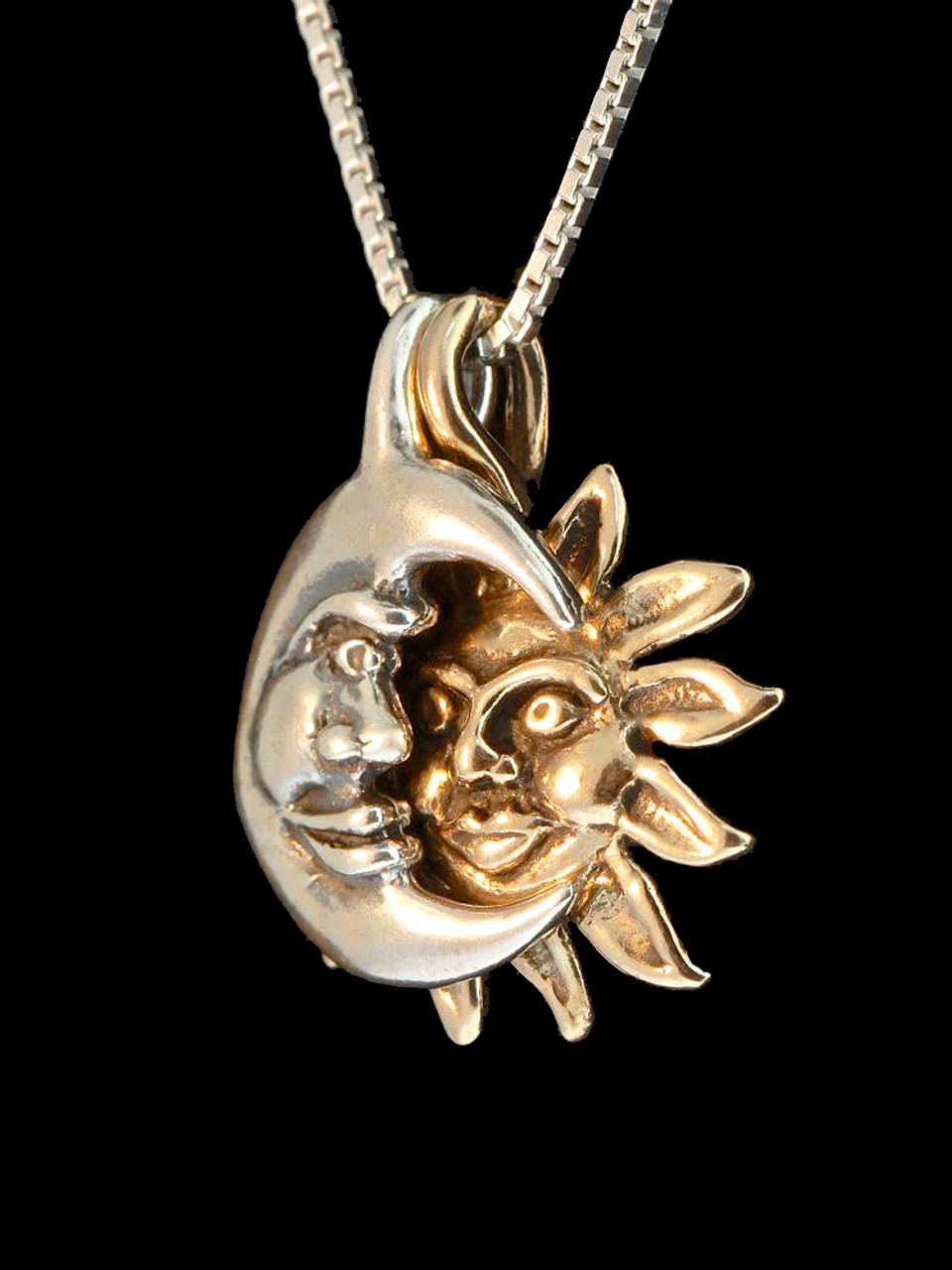 Gold Eclipse Necklace Charm