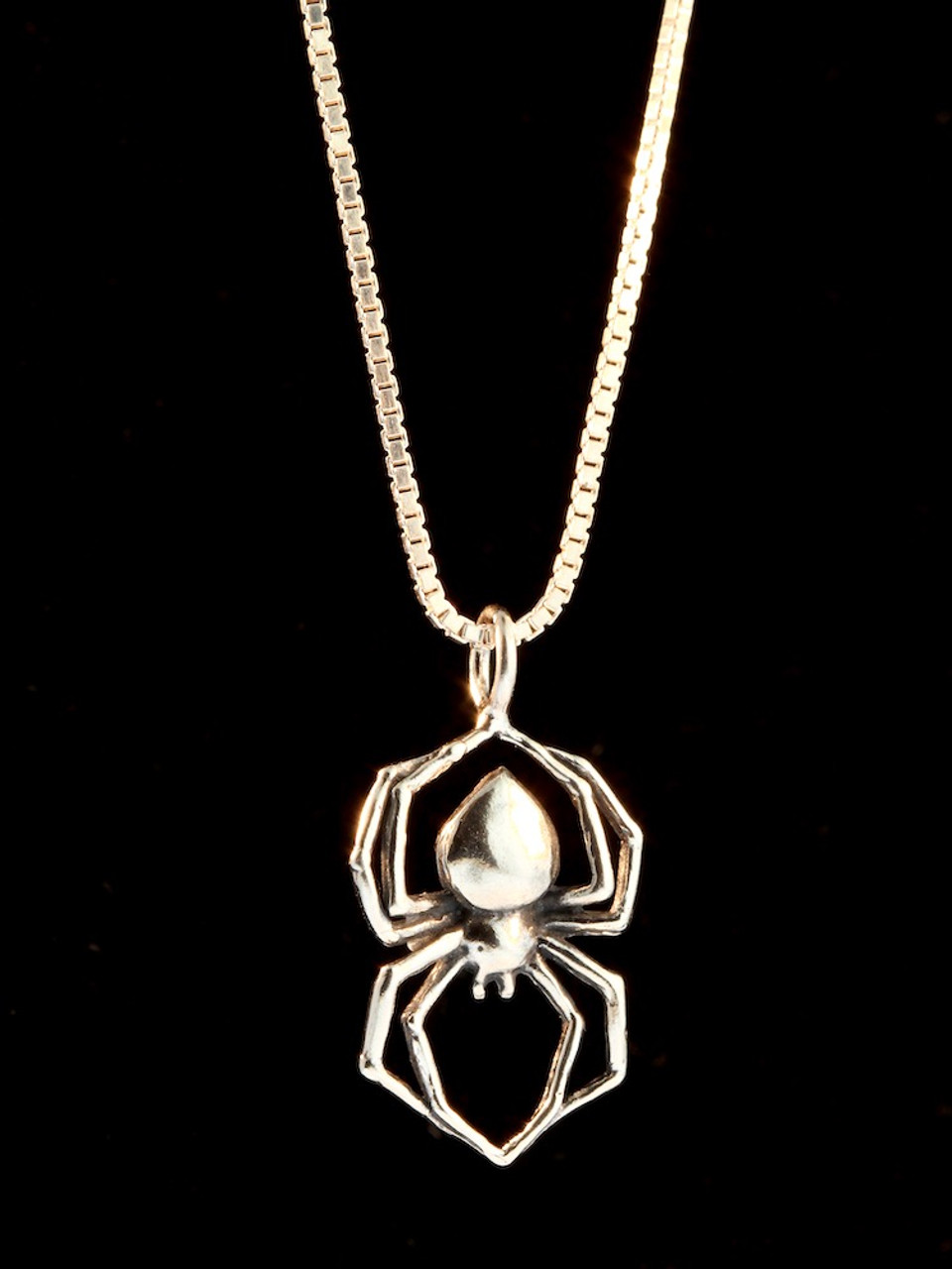 Black Diamond Spider Necklace in 14k White Gold – Sziro Jewelry