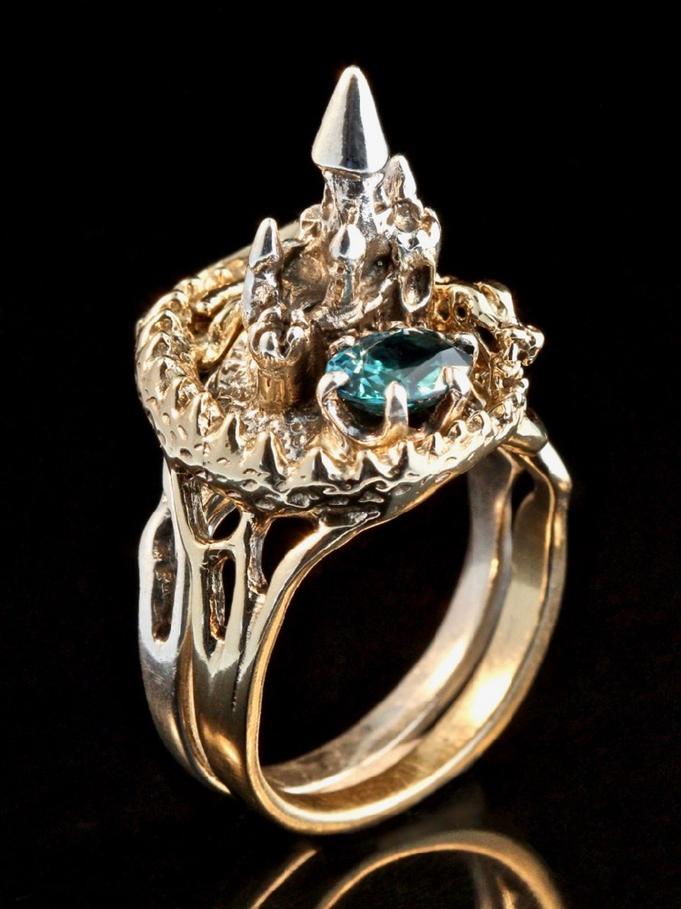 MayiaHey Dragon Ring,Gold Dragon Head Ring for Men, India | Ubuy