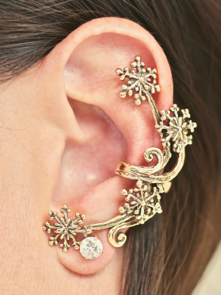 Snowflake Ear Cuff Jewelry