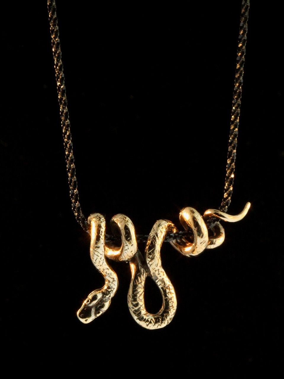 Vine Snake Pendant - Bronze