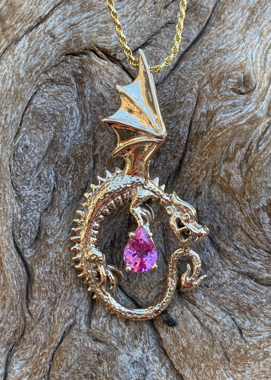 Amethyst dragon necklace | Pristine Illusion