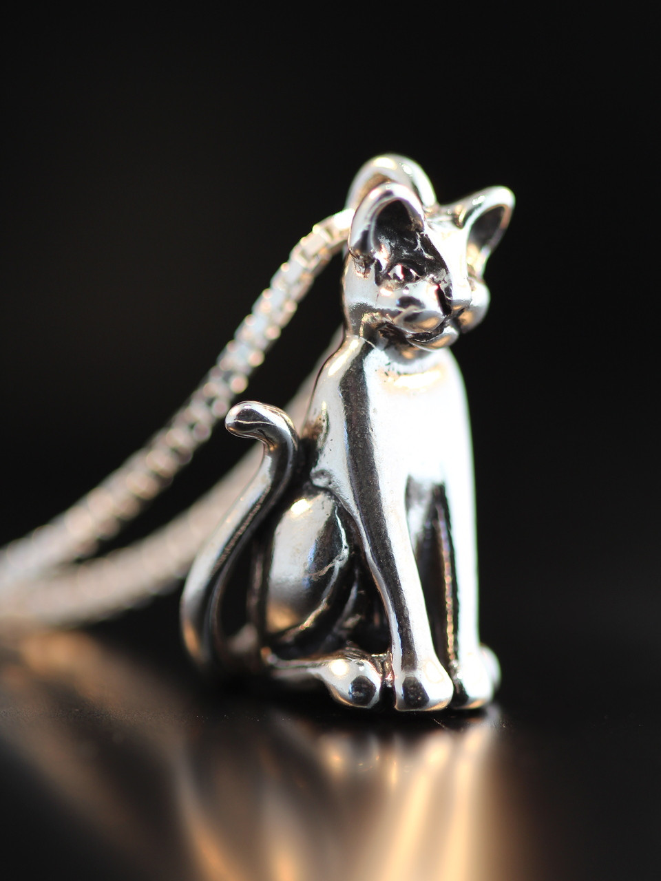 Magic Cat Pendant - Silver