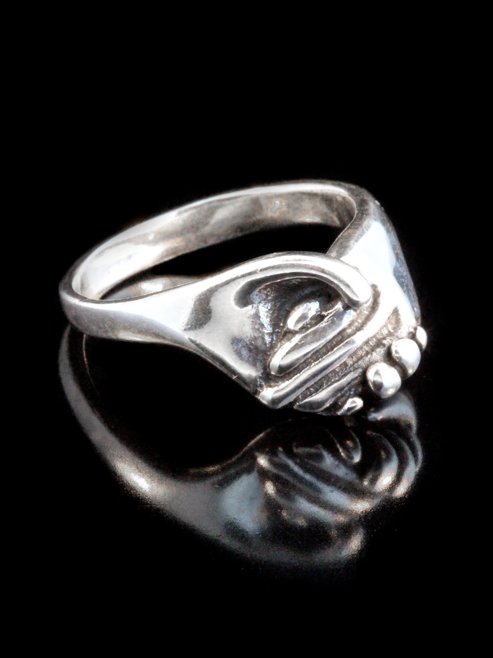 Hands Clasping Ring Jewelry