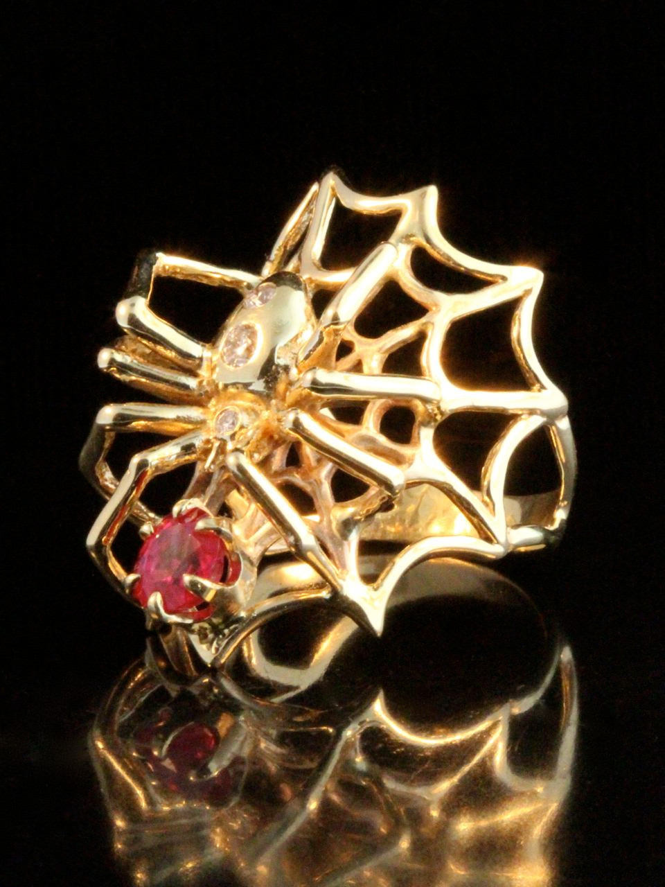 Spider Ring with Rubies Jewelry