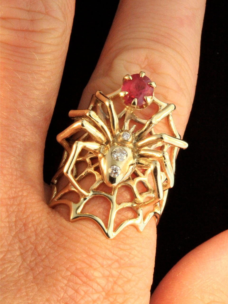 Spider Ring with Rubies Jewelry