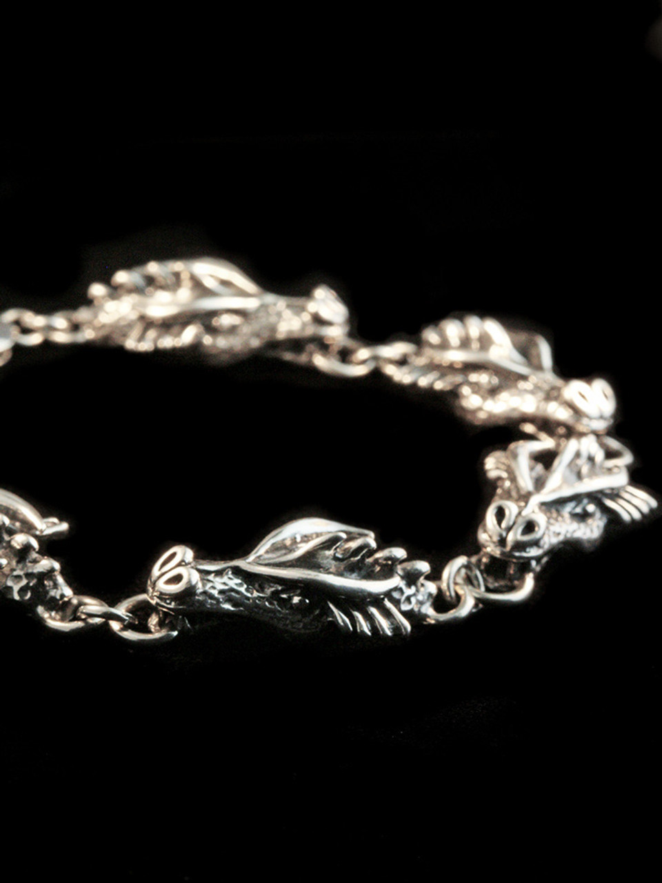 Gothic Dragon Head 6 Link Bracelet Jewelry