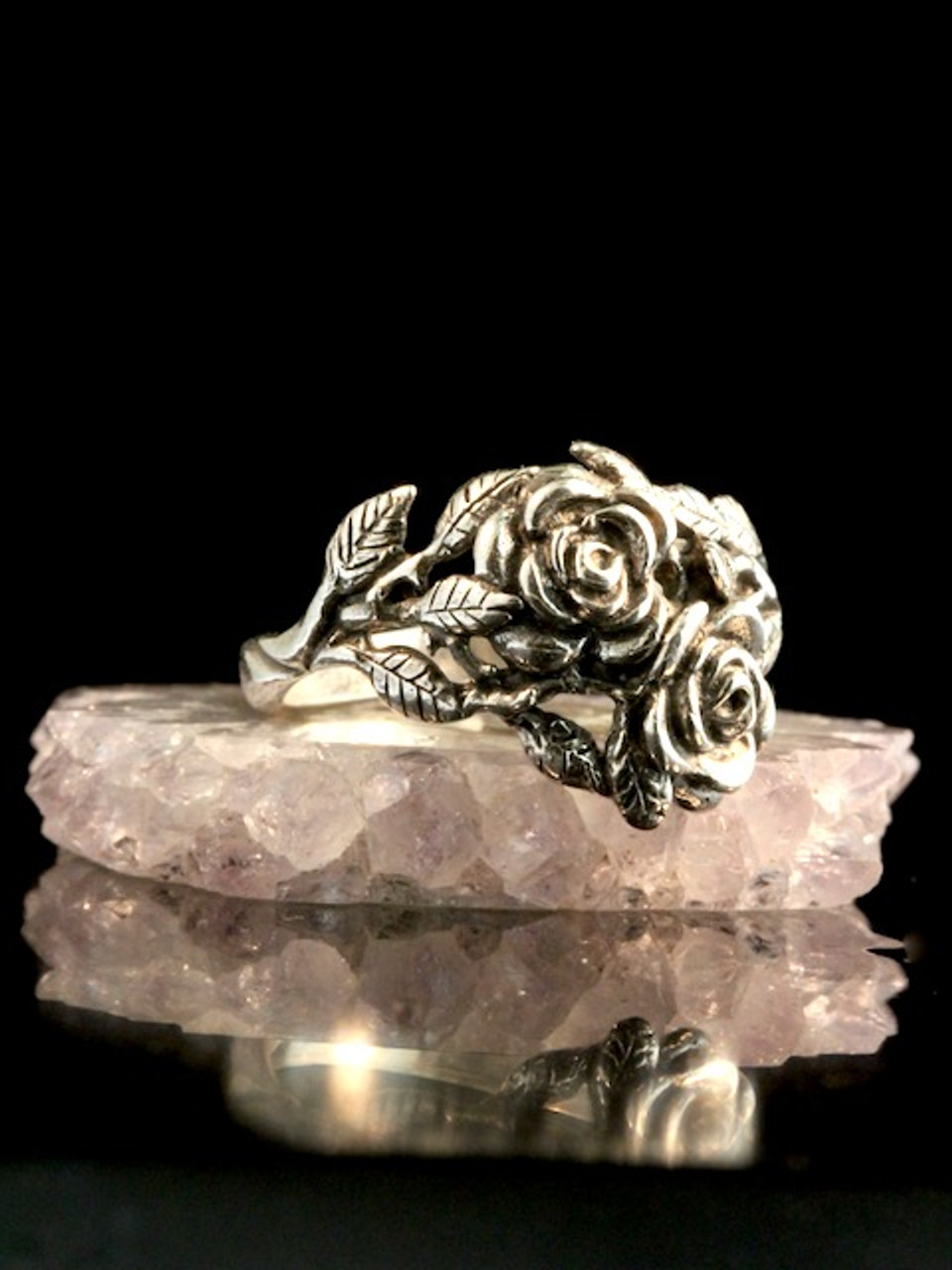 925 Sterling Silver Beautiful Rose Ring R01592