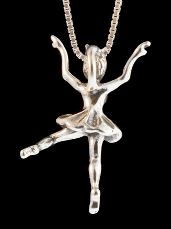 Ballerina Fairy Charm Sterling Silver