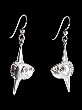 Mola Mola Sunfish Earrings - Sterling Silver