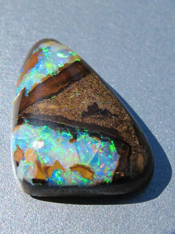 Blue Morpho - Australian Boulder Opal - 19 ct