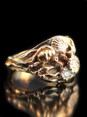 Gold Tide Pool Ring with Diamonds - 14k Gold - Marty Magic Store