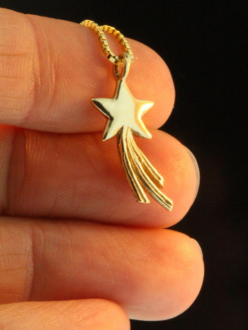 Celestial - Shooting Star Charm - 14K Gold - Marty Magic Store