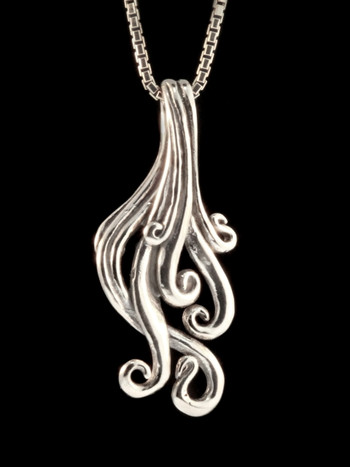 Cascade Waterfall Charm - Silver