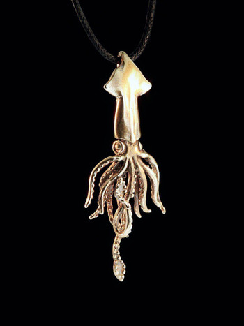 Squid Charm - Bronze