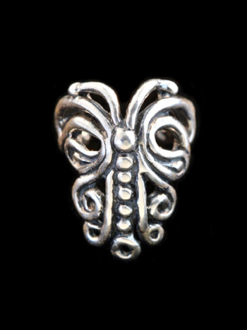 Butterfly Ear Cuff Chevron in Silver