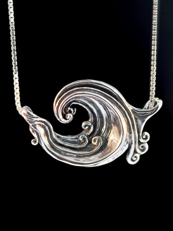 【TATIANA】(Silver925) Ripple Curl Pendant Necklace / 追跡送 TATIANA】(Silver925) Ripple Curl Pendant Necklace 韓国発