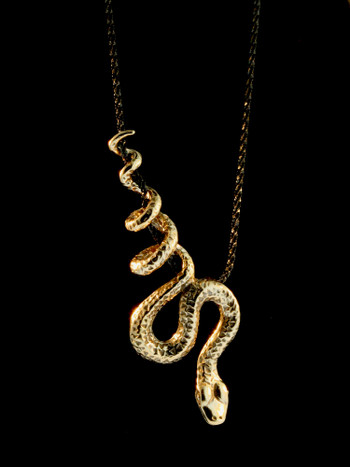Python Snake Pendant - Bronze