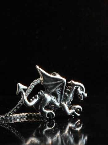 GNOCE Sterling Silver White Little Dragon Charm - Dragon Shop