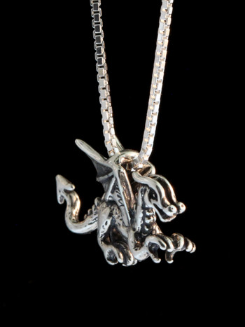 Sterling Silver Small Dragon Charm