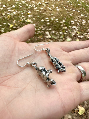 rats TAIL EARRINGS SILVER 新品未使用