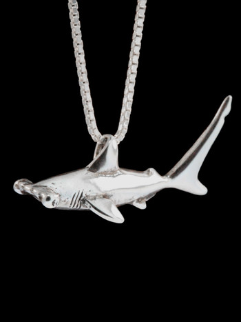 Hammerhead Shark Charm - Silver