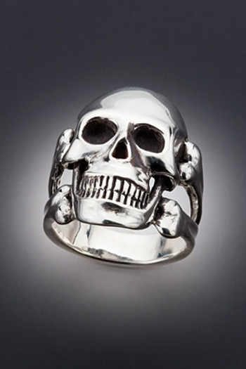 Large Skull and Crossbones Ring - Silver