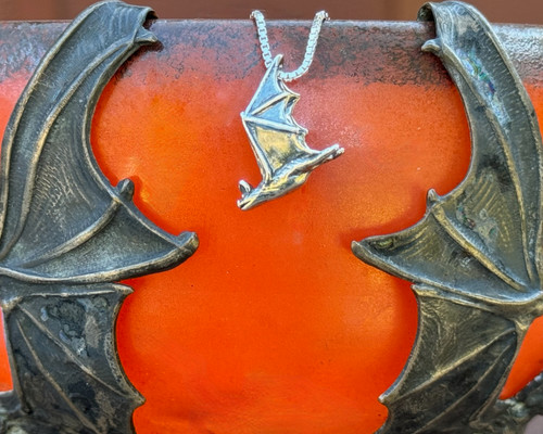Sterling Silver Soaring Bat Pendant Sterling Silver Soaring Bat Pendant