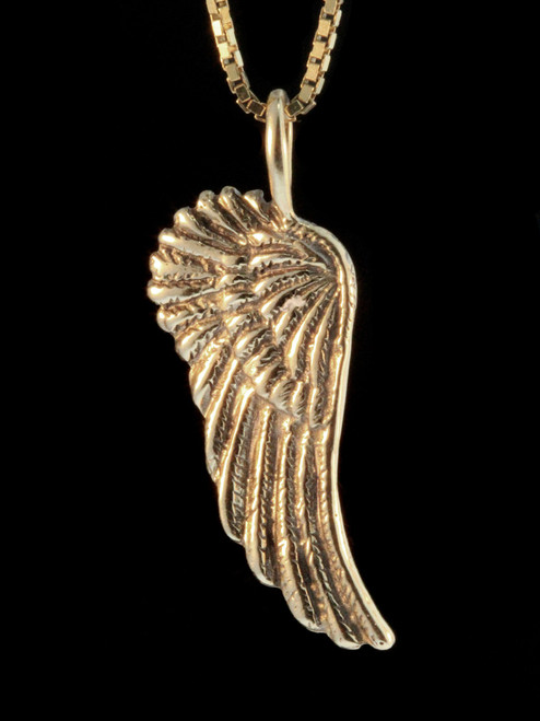 Guardian Angel Wing Charm - 14K gold Guardian Angel Wing Charm - 14K gold
