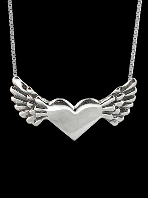 Angel Heart Pendant - Silver Angel Heart Pendant - Silver