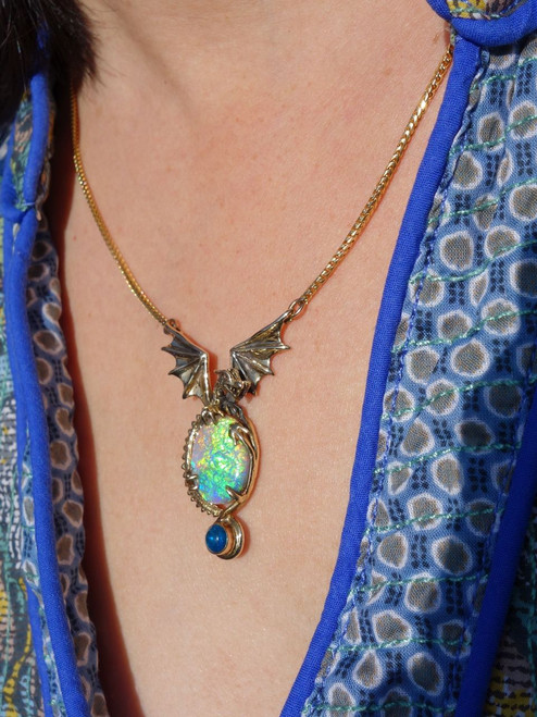 Crystal Illusion Opal Dragon Pendant_SOLD Crystal Illusion Opal Dragon Pendant_SOLD